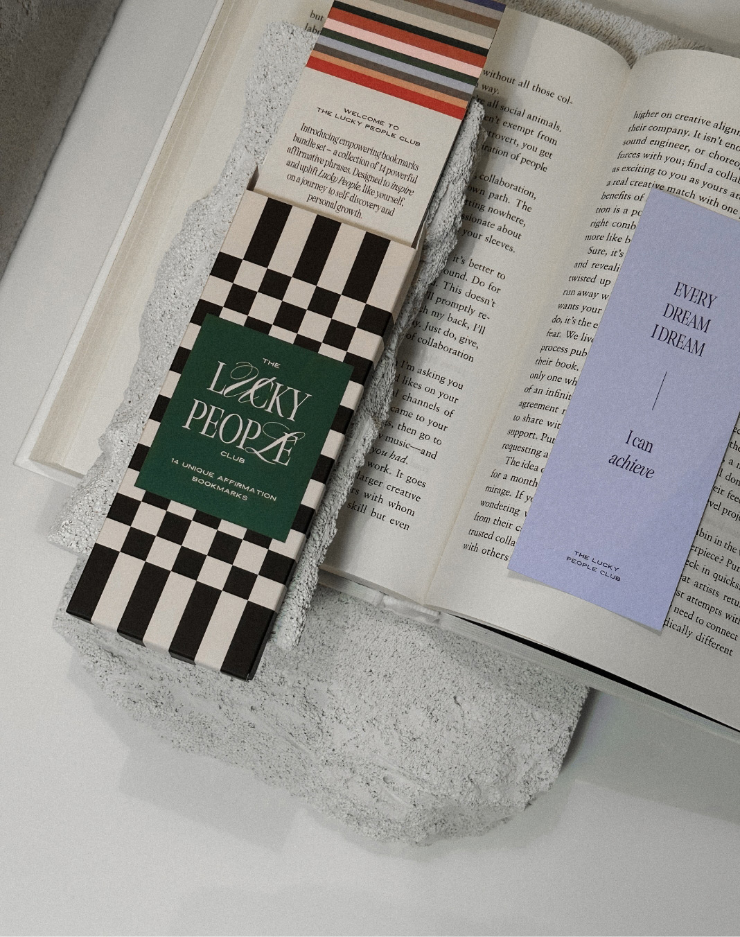 The Lucky People Club Affirmation Bookmarks