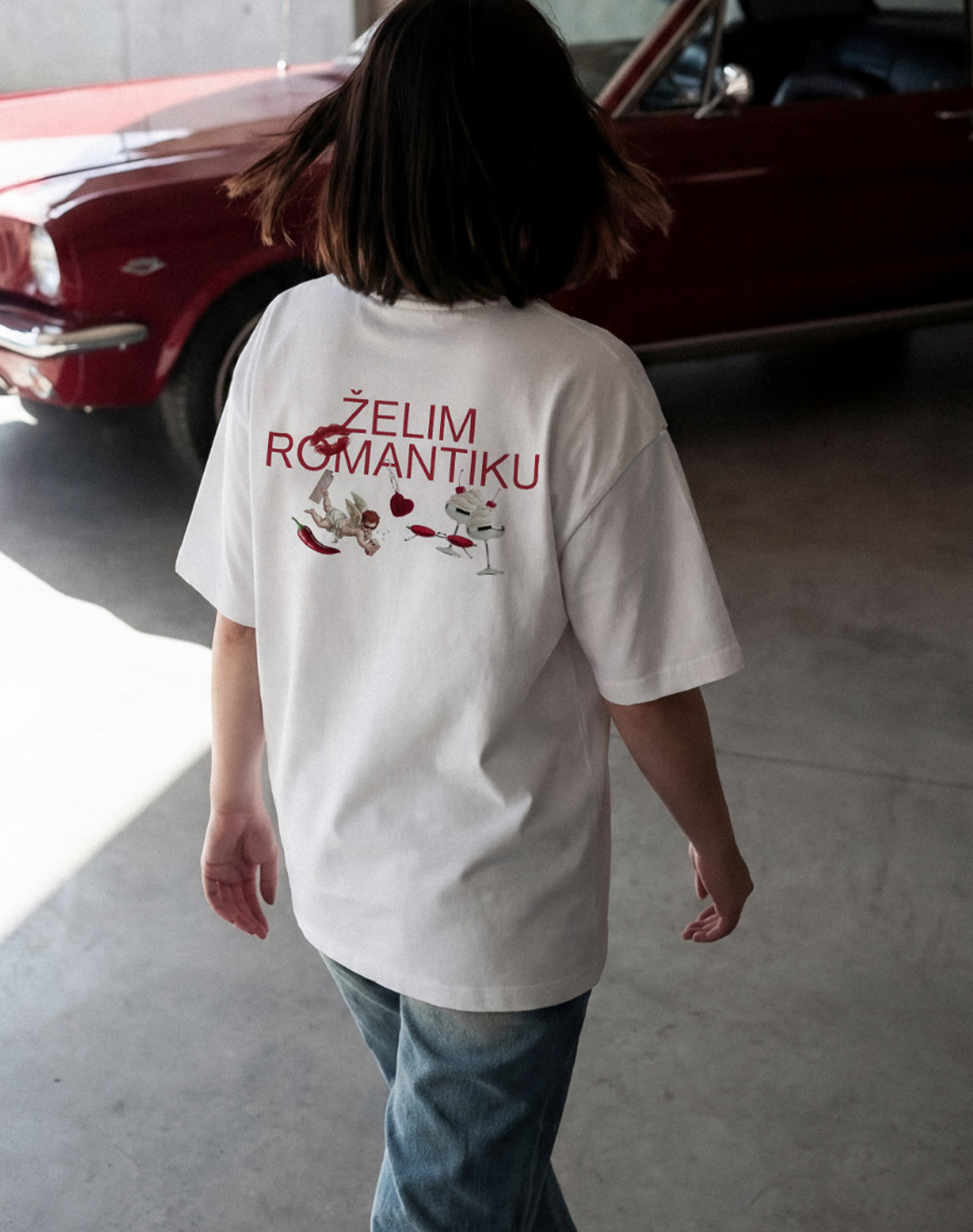 Boja studio želim romantiku majica organic cotton