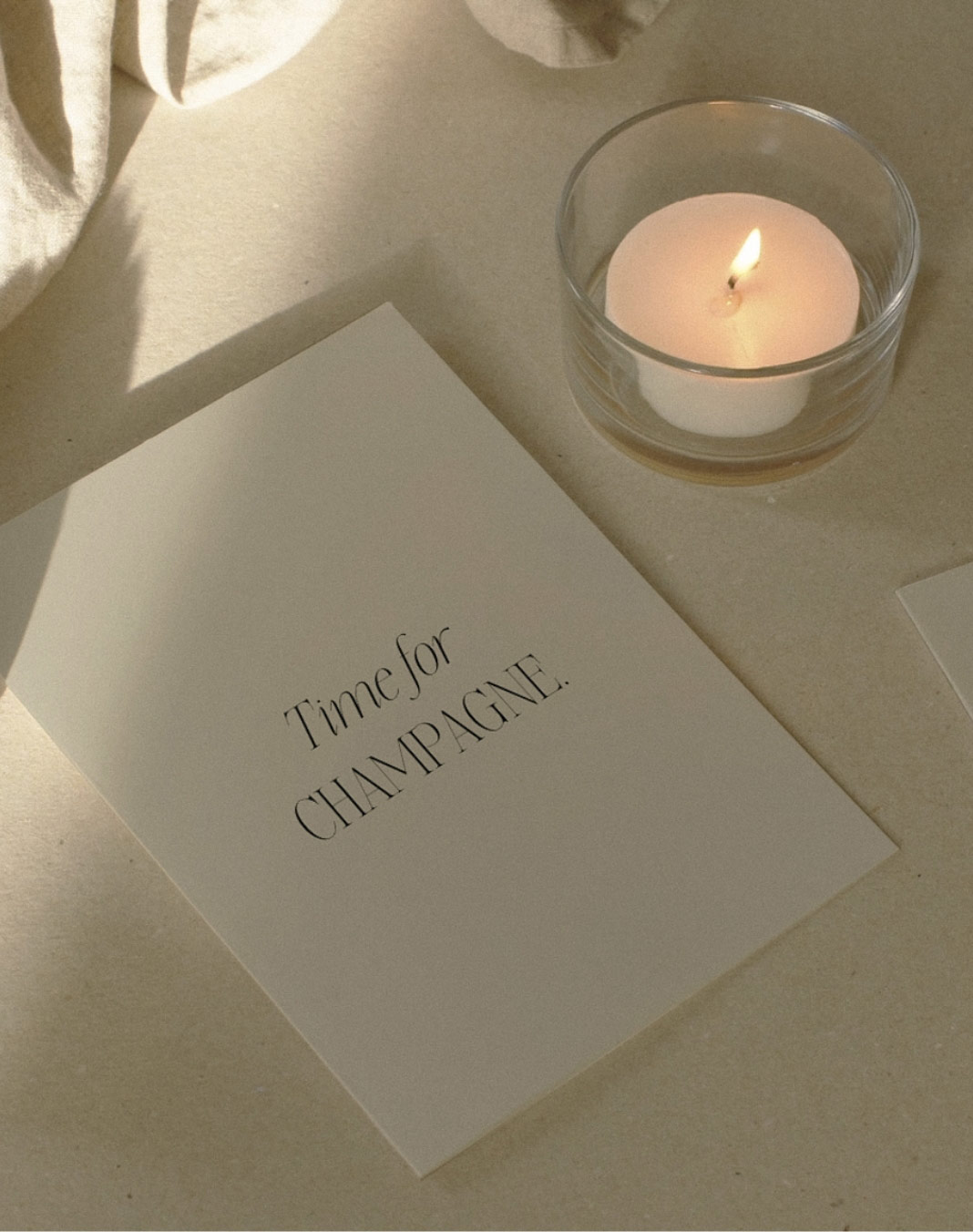 Celebrate life's best moments with the "Time for Champagne" greeting card. Printed on luxurious FSC-certified paper. Blank inside with a white envelope.
